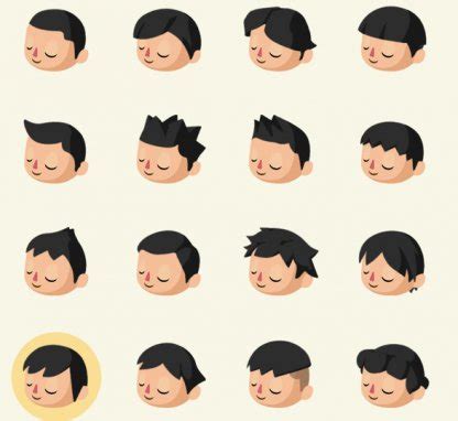Boys hairstyles acnl new leaf hair guide, animal crossing hair guide, hair color guide these pictures of this page are about:acnl. Face styles | Animal Crossing Pocket Camp - GameA