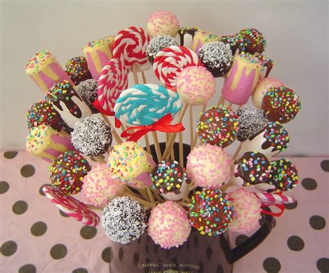 Fake Candies Bouquet Set Of 5 Colorful Candies On A Stick