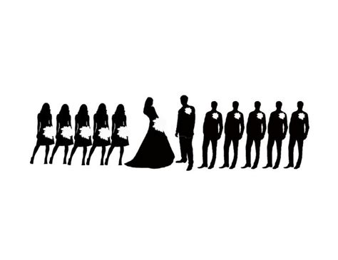 Free Wedding Party Silhouette Template Download Free Wedding Party