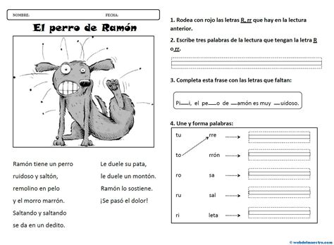 Lectura | La letra R rr - Web del maestro