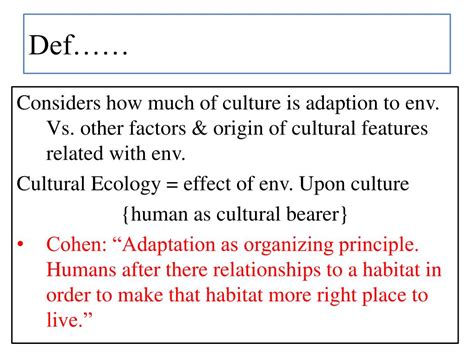 Ppt Cultural Ecology Powerpoint Presentation Free Download Id2331859