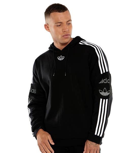 Adidas Originals Mens Trefoil Pullover Hoodie Black Life Style