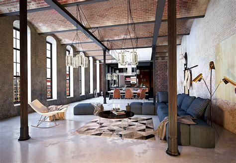 Loft Style Interior On Behance