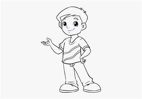 How To Draw Boy Easy Cartoon Boy Drawing Free Transparent Clipart