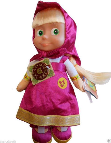 Russian Talking Plush Toy Masha Masha And The Bear 29 Cm 5 Phrases And 1 Songs 1856891722