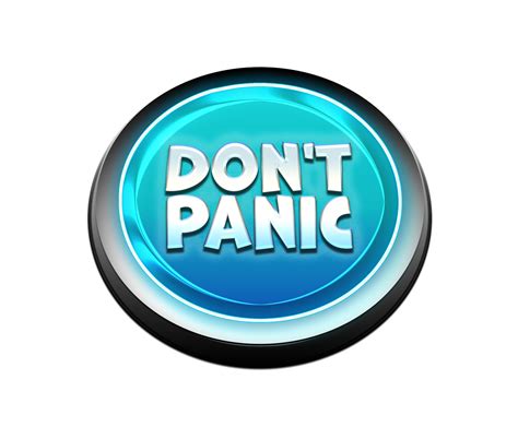 Download Don T Panic Button Icon Royalty Free Stock Illustration Image Pixabay