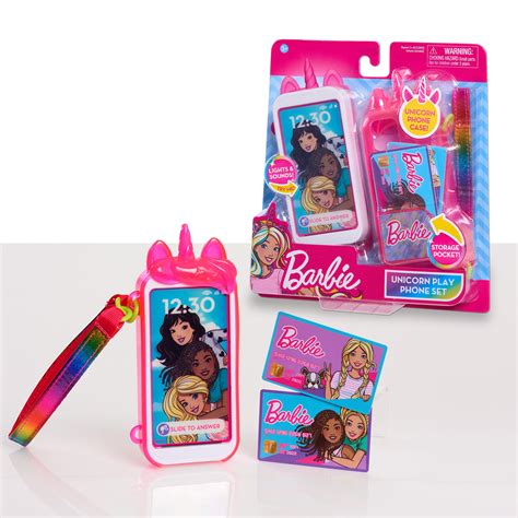 Barbie Unicorn Play Phone Set With Lights And Sounds Toy Cell Phone