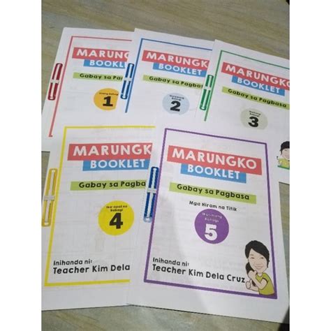 Gabay Sa Pagbabasa Marungko Booklet For Kinder Grade 1 Shopee