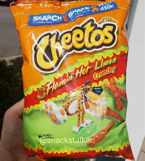 Cheetos Flamin Hot Limon Crunchy Cheese Puffs Real Cheese Snack Recipes Snacks Cheetos Chip