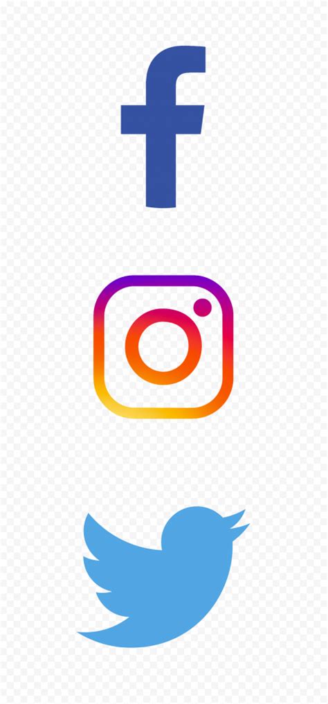 Hd Facebook Instagram Twitter Vertical Logos Icons Png Citypng