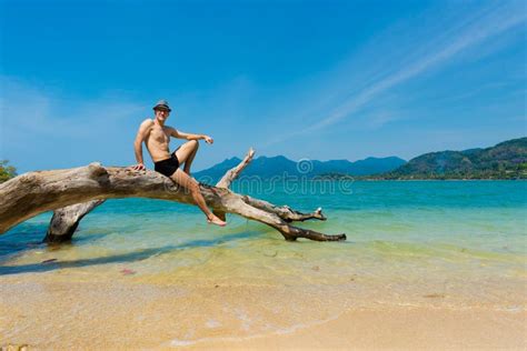 Handsome Man On Beach Stock Image Image Of Naked Shore 91471129