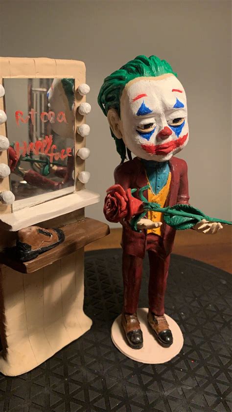 Handmade Joker Cartoon Sculpture Polymer Clay Figure Art Etsy