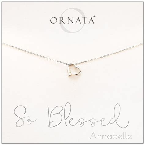 “so Blessed” Sterling Silver Heart Necklace On Personalized Jewelry Ca