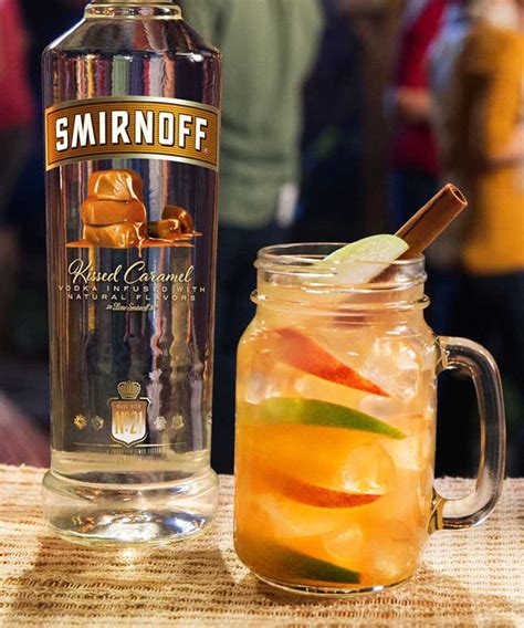 Here's how to use it to get a buzz. Caramel Spiked Cider | • 1.5 CUPS Smirnoff® Kissed Caramel® • 4 Cups Apple Cider • 4 OZ Lemon ...