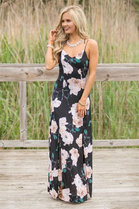 More Than A Feeling Floral Maxi Dress Black The Pink Lily Floral