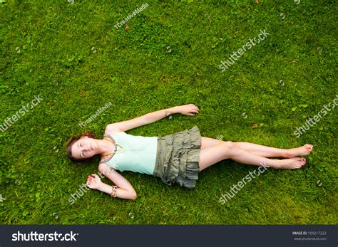 Pretty Young Girl Lying Down On Stock Photo 109217222 Shutterstock