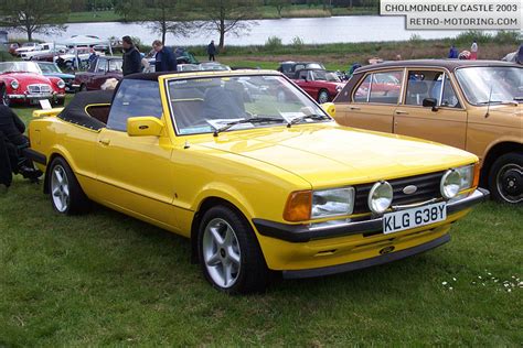 Yellow Ford Cortina Mk5 Convertible Klg638y Cholmondeley Castle Classic