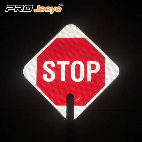 12x12 Aluminum Road Traffic Signs6 Poly Grip Handle Stopslow Sign