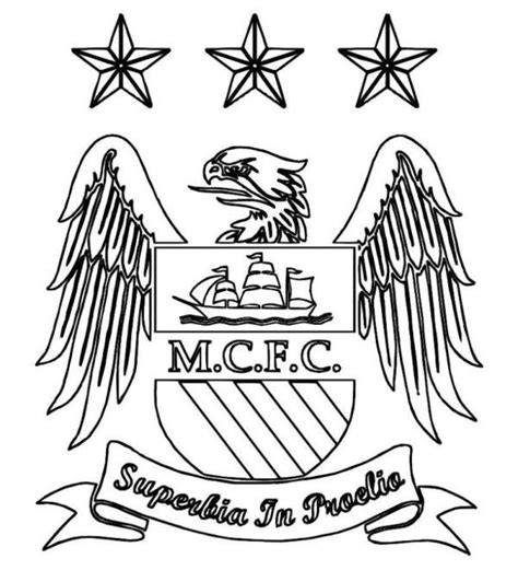Manchester City Logo Soccer Coloring Pages Manchester