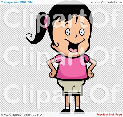 Royalty Free Rf Clipart Illustration Of A Sassy Girl With Her Hands On Her Hips By Cory Thoman