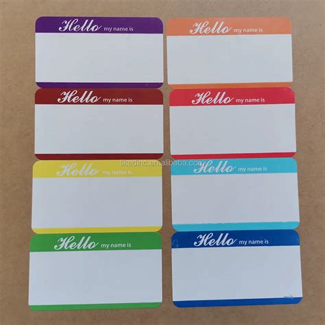 New Design Self Adhesive Colorful Name Tag Sticker Small Roll For