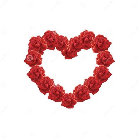 Heart Of Red Roses Illustration Stock Image Illustration Of Dark