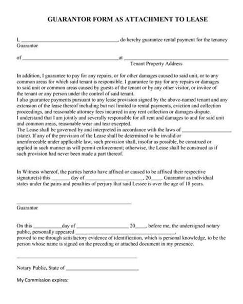 Verify the claims of your employees' guarantors with this employment guarantor form template. Guarantor form as attachment to lease. Free PDF format ...