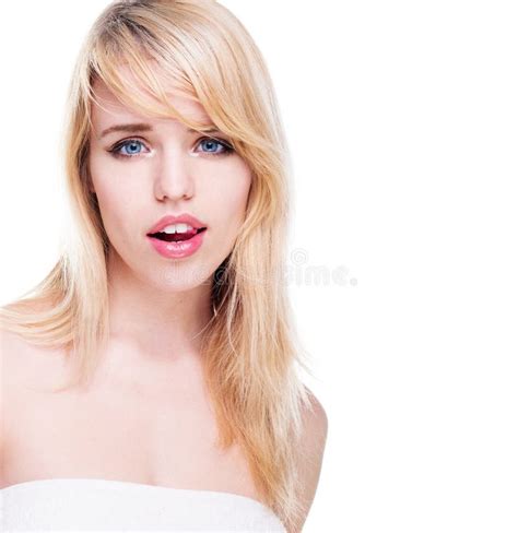 123 Young Attractive Blond Woman Blue Eyes Towel Stock Photos Free