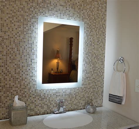 5mm Silver Coating Bathroom Led Mirrors Best Prices With Frosted Area
