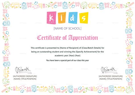 Outstanding Student Appreciation Certificate Design Template In Psd Word