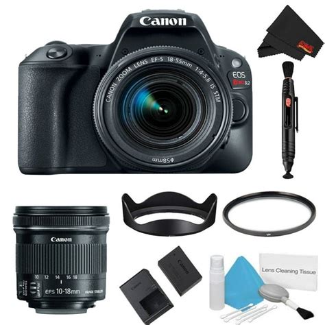 Canon Eos Rebel Sl2 Dslr Camera With 18 55mm Lens Black Basic Kit