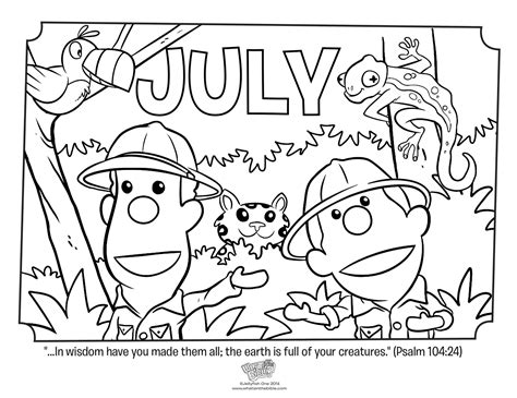 july coloring page psalm  whats   bible