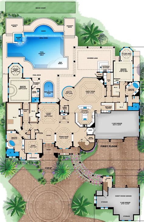 House Plan 1018 00254 Luxury Plan 8 364 Square Feet 6 Bedrooms 6