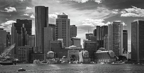 Boston Harbor In Black And White Photograph By Paul Mangold Fine Art