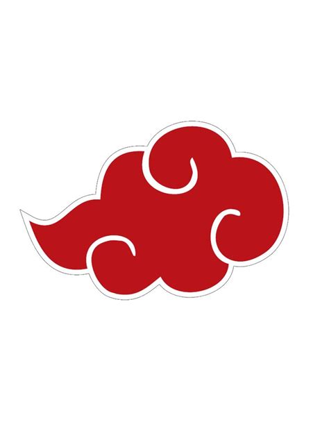 Iconic Akatsuki Logo Naruto Tattoo Anime Stickers Cloud Tattoo Design