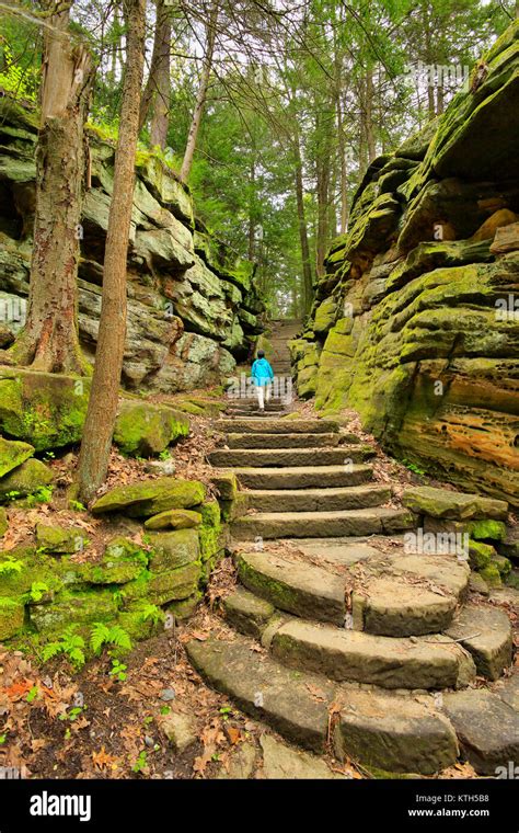 Ledges Trail Cuyahoga Valley National Park Brecksville Ohio Usa