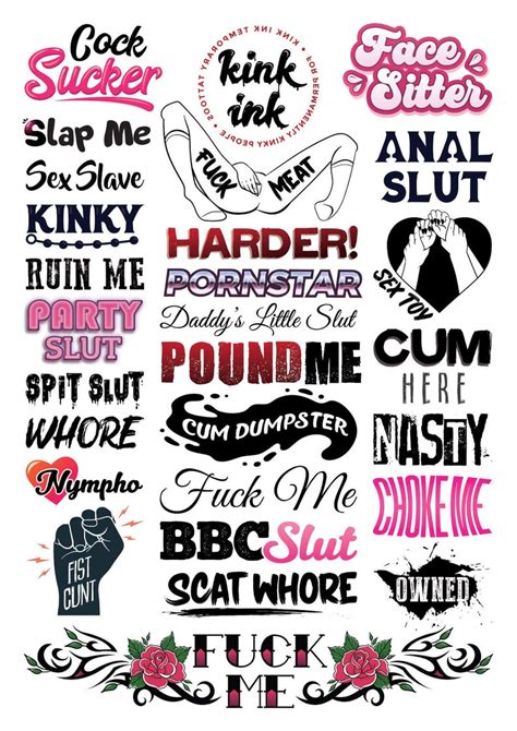 146 kinky adult temporary tattoos by kink ink adult tattoos etsy canada