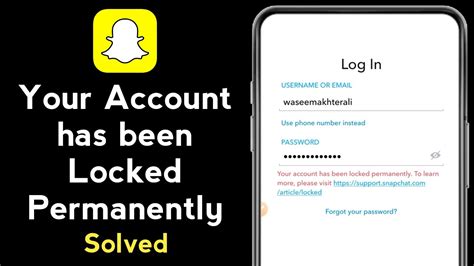 how to unlock snapchat account which is permanently locked your account has been locked