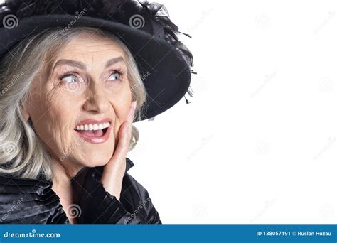 portrait of gorgeous mature woman posing on white background stock image image of mature