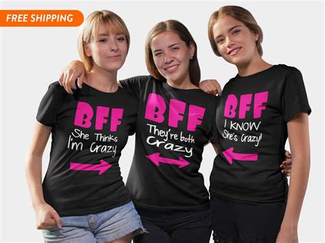 Best Friend T Best Friend Shirts For 3 Bff Shirts For 3 Etsy