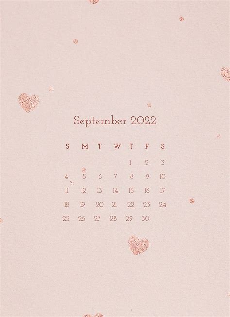Download Free Image Of Pink 2022 September Calendar Printable Monthly