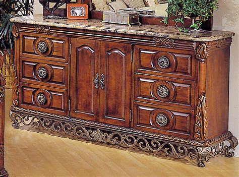 It's your own private retreat from the clamor of the outside world, or even the clamor of your kitchen and living room if you live with others. Homelegance Madrid 6 Drawer 2 Door Dresser (Marble Top ...