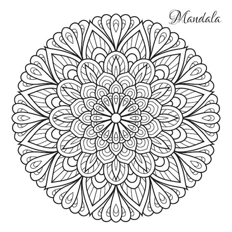 Mandala De Flores Vector Premium