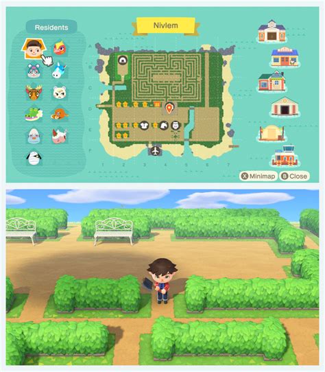 I made the Overlook Maze from The Shining in Animal Crossing