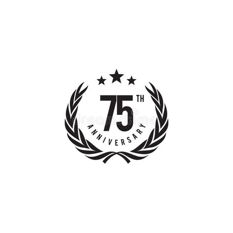 75th Celebrating Anniversary Emblem Logo Design Vector Illustration