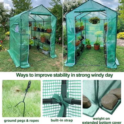 Greenhouse For Outdoors With Screen Windows Ohuhu Walk In Plant