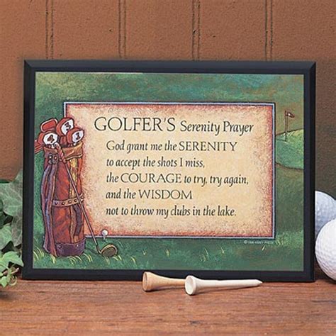 Golfers Serenity Prayer Plaque Tcags