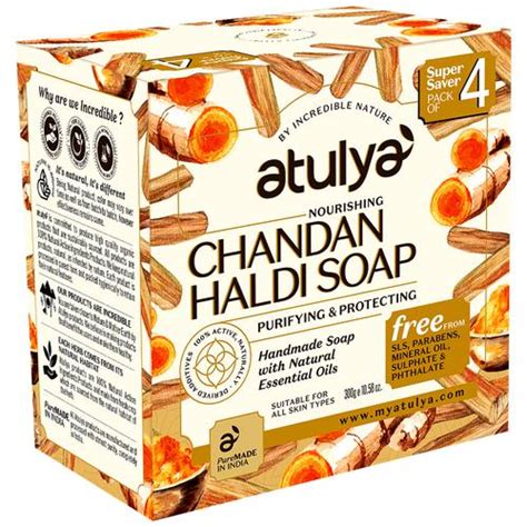 Buy Atulya Nourishing Chandan Haldi Soap Purifying Protecting