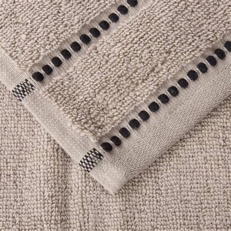 Hastings Home Taupeblack Cotton Bath Towel Set In The Bathroom Towels