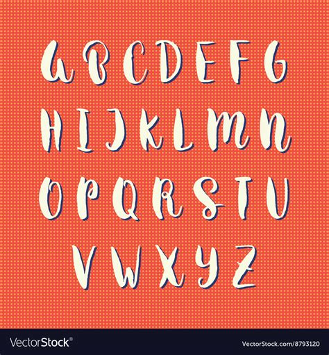 Hand Drawn Alphabet Royalty Free Vector Image Vectorstock